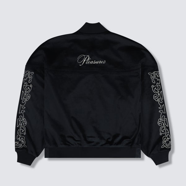Pleasures Unquote Velour Jacket, black