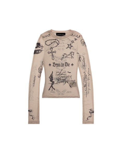 Racer Bad Tattoo Long Sleeve, beige