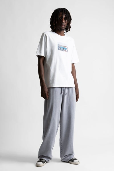 Wasted Paris Kingdom Curved Sweatpants, faded navy