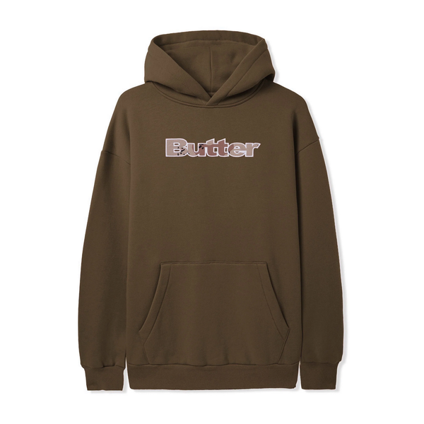 Butter Logo Camo Applique Hood, brown
