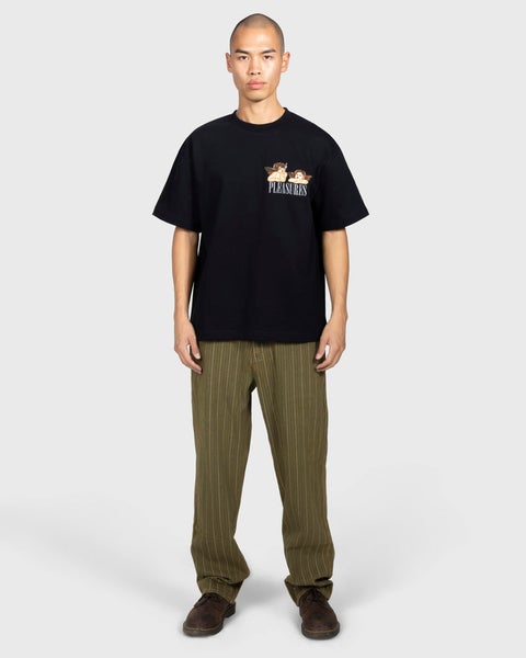 Pleasures Dynamic Short Sleeve Crewneck, black