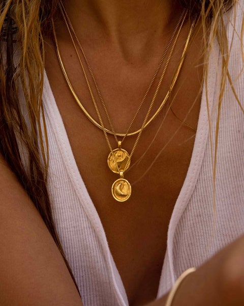 Two Jeys Day & Night Necklace, gold