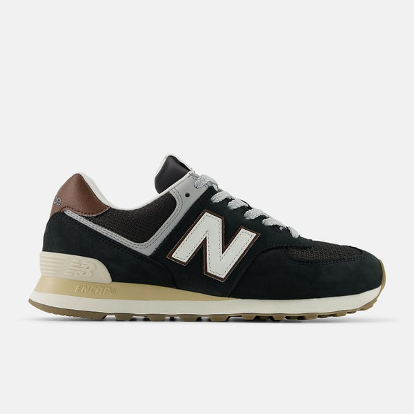 New Balance 574, brown / dark silver metallic