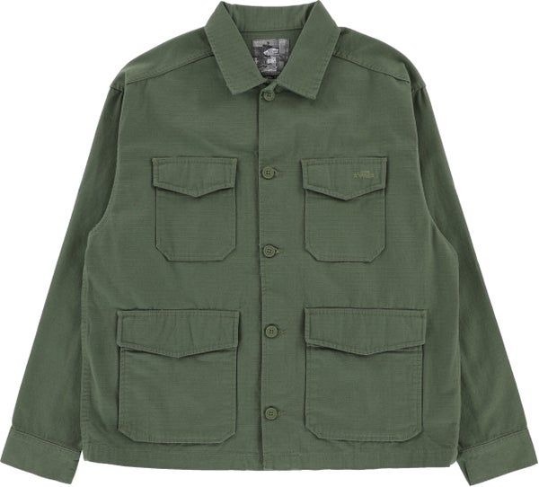 Vans X Atiba Haze Military Overshirt Jacket, pine forest