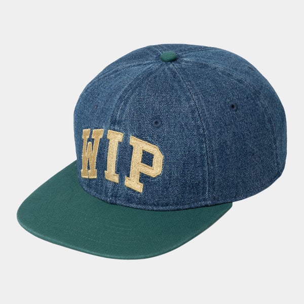 Carhartt WIP Denim Cap, blue / rainforest / air yellow