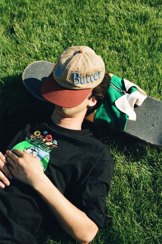 Butter Discovery 6 Panel Cap, khaki / wine