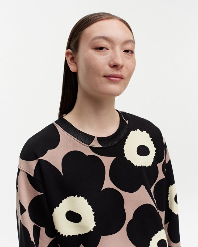 Marimekko Leiot Relaxed Unikko, black / beige / yellow