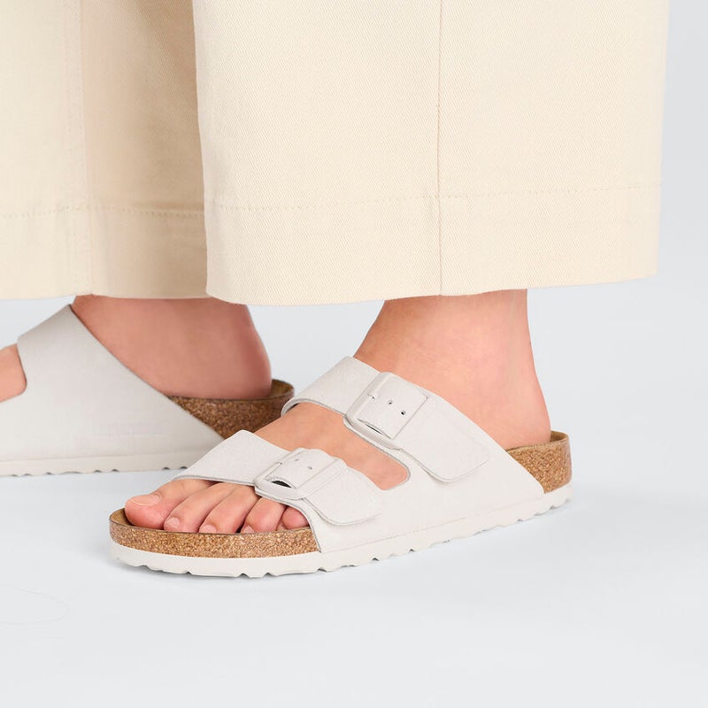 Birkenstock Arizona Suede Narrow Fit, antique white