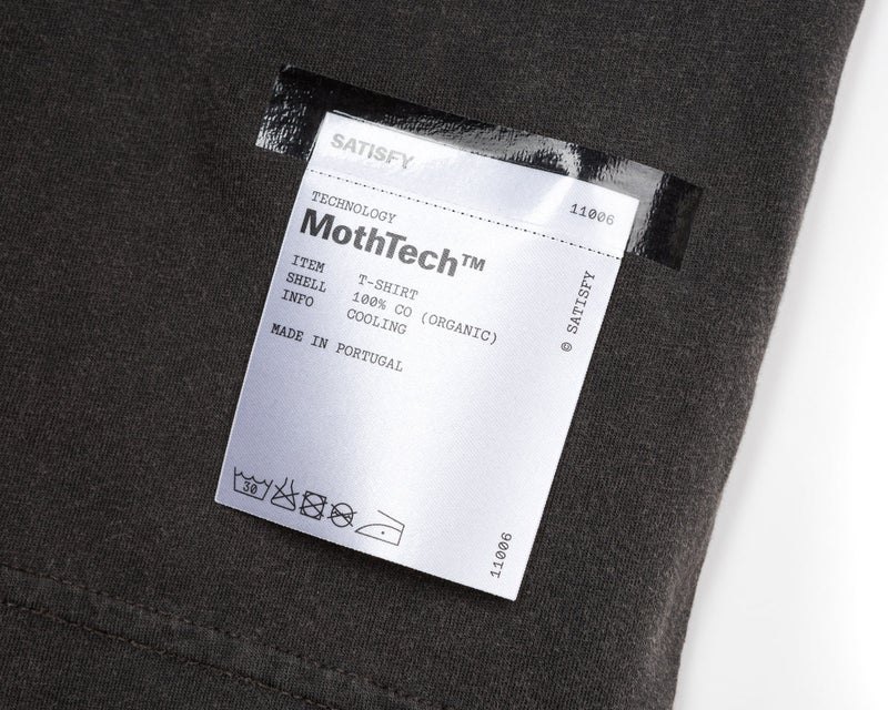 Satisfy MothTech&trade; Chest Logo T‑Shirt, aged black