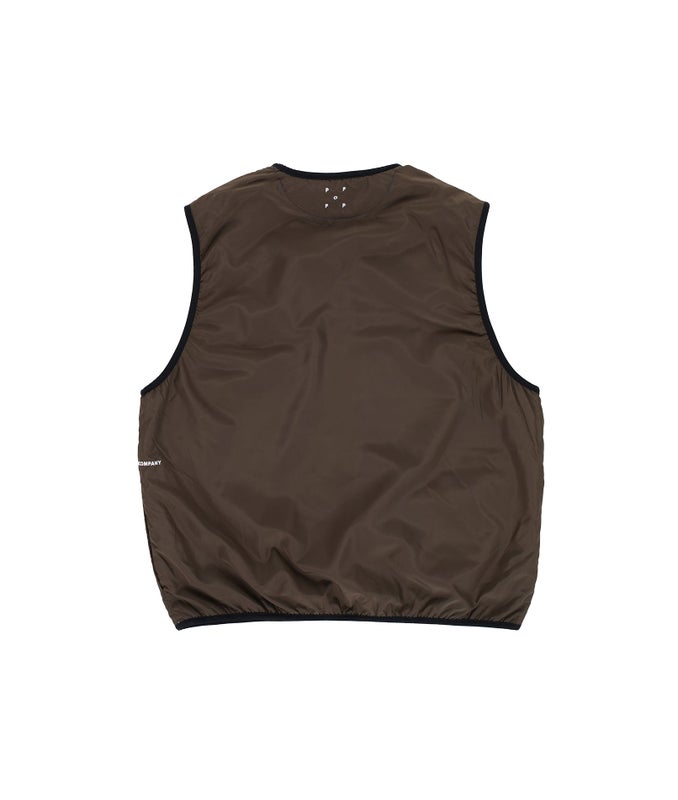 Pop Reversible Fleece Vest, brown