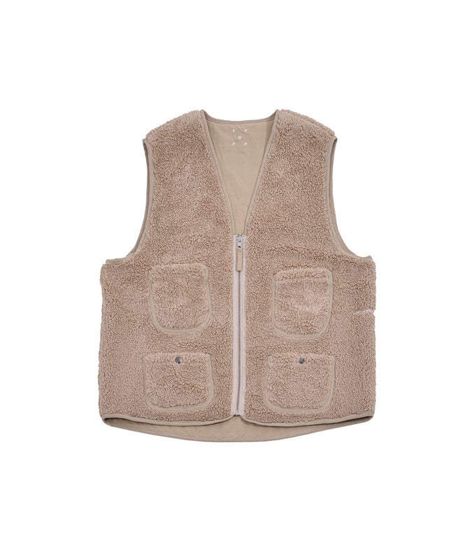 Pop Harold Reversible Vest, white pepper