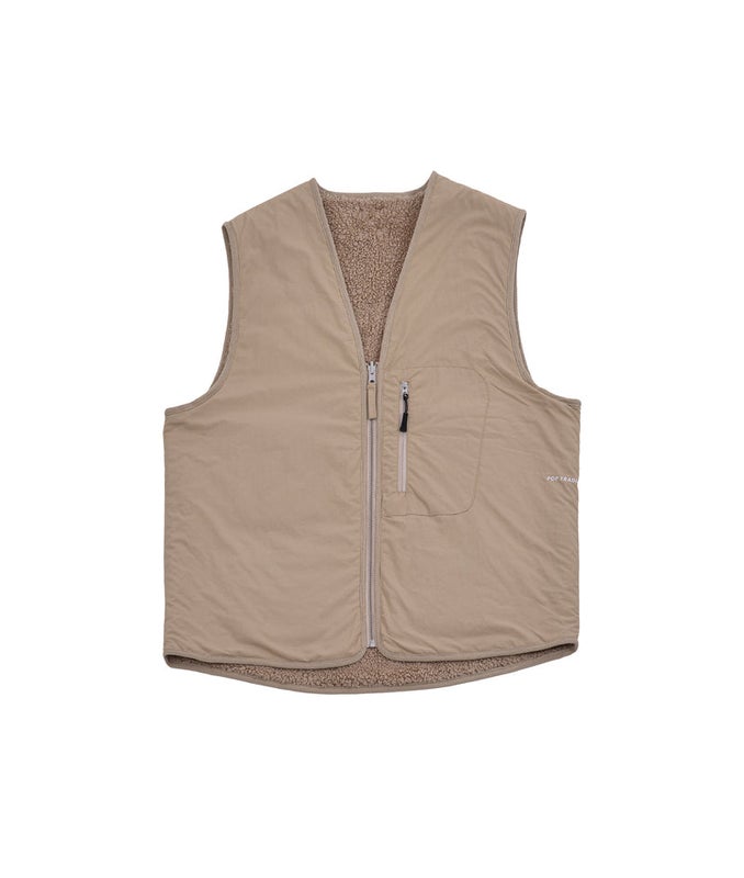 Pop Harold Reversible Vest, white pepper