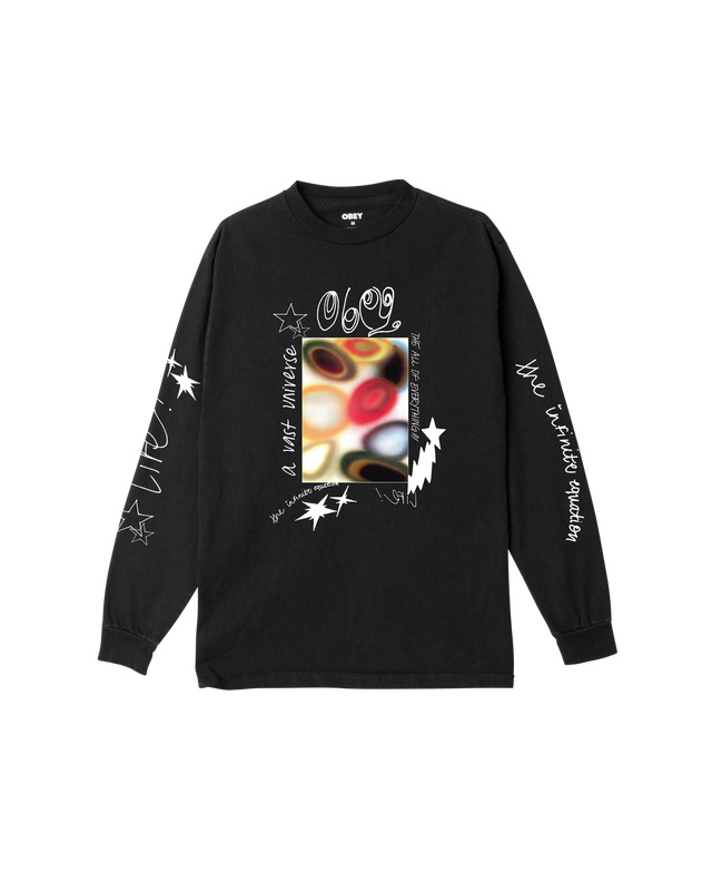 Obey Vast Universe Pigment LS T-Shirt, pigment dusty black.