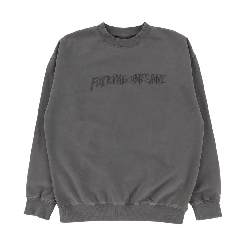 Fucking Awesome Distressed Stamp Crewneck, black