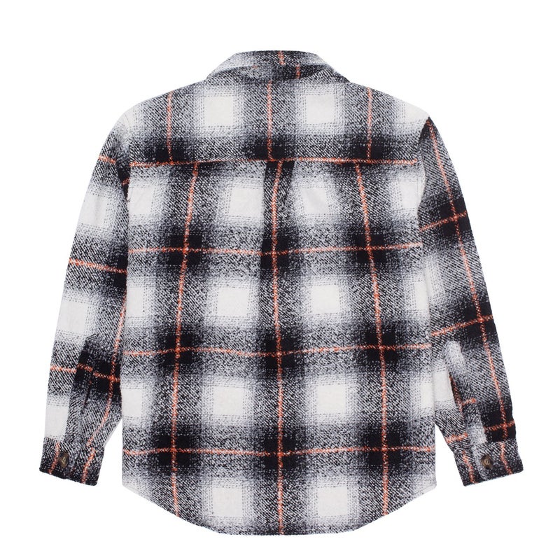 Fucking Awesome Heavy Oversized Flannel, black / orange