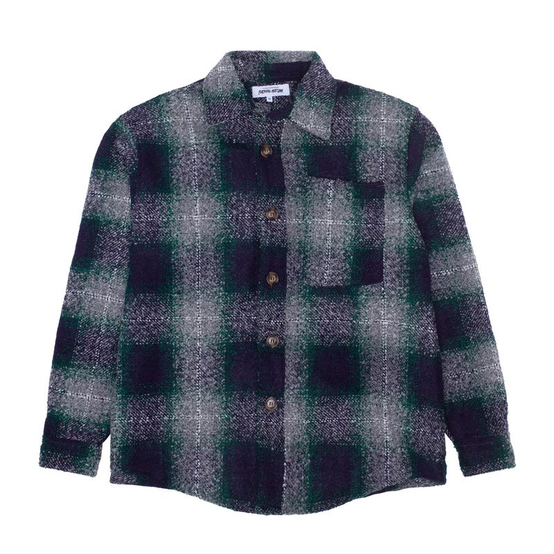 Fucking Awesome Heavy Oversized Flannel, blue / green