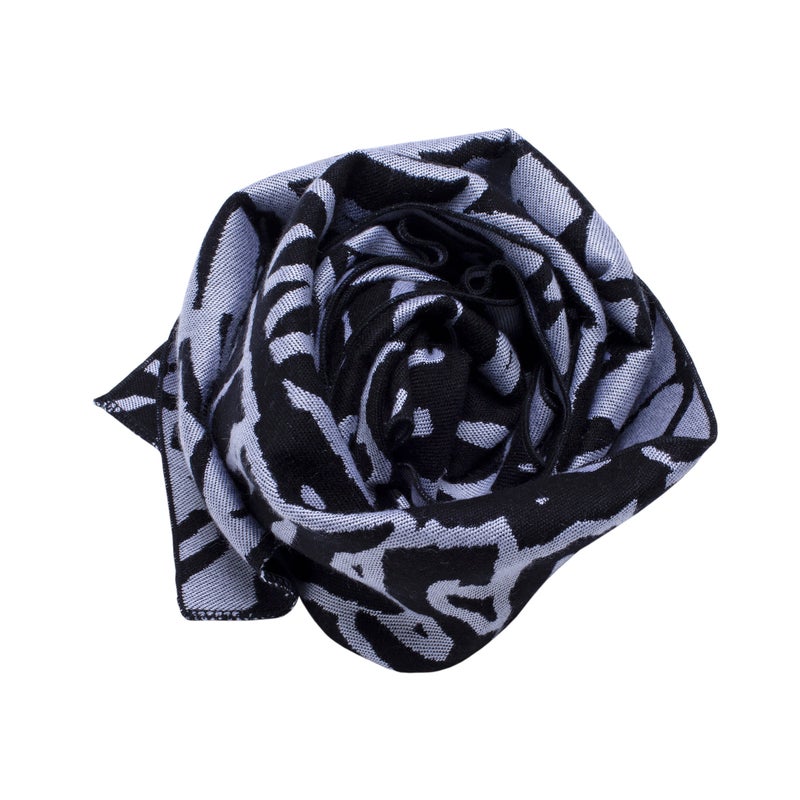 Fucking Awesome Sticker Stamp Scarf, black