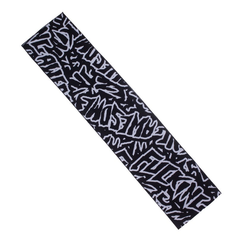 Fucking Awesome Sticker Stamp Scarf, black
