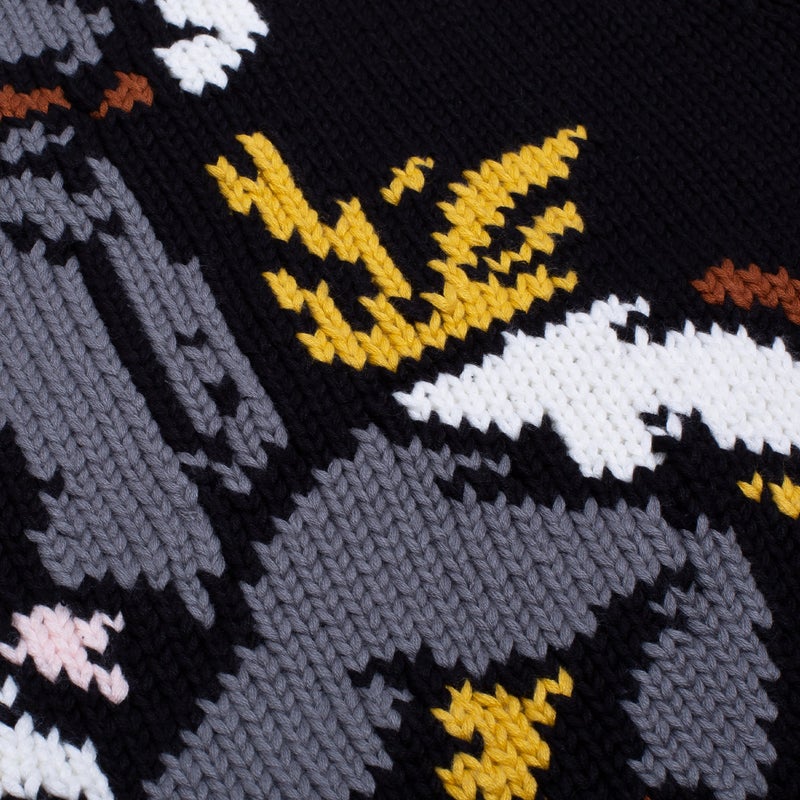 Fucking Awesome Us You Them Cowichan Cardigan, black