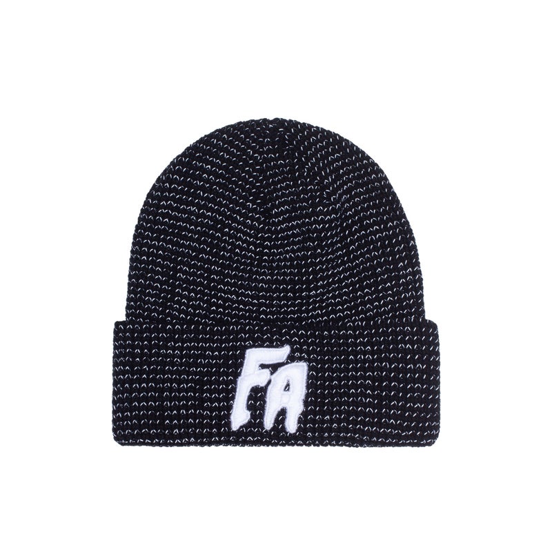 Fucking Awesome Reflective Waffle Cuff Beanie, black