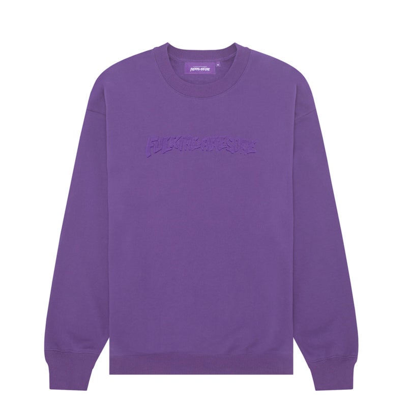 Fucking Awesome Stamp Embossed Crew, purple