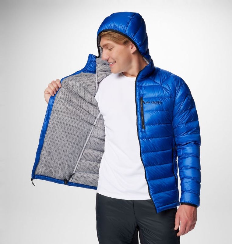 Columbia Arctic Crest Down Hooded Jacket, mountain blue