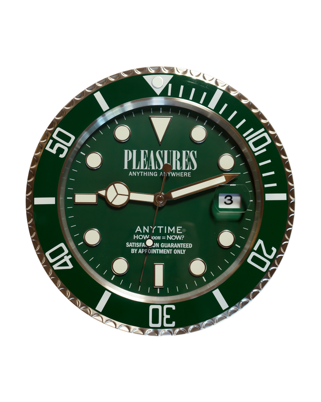 Pleasures Anytime Wall Clock, green