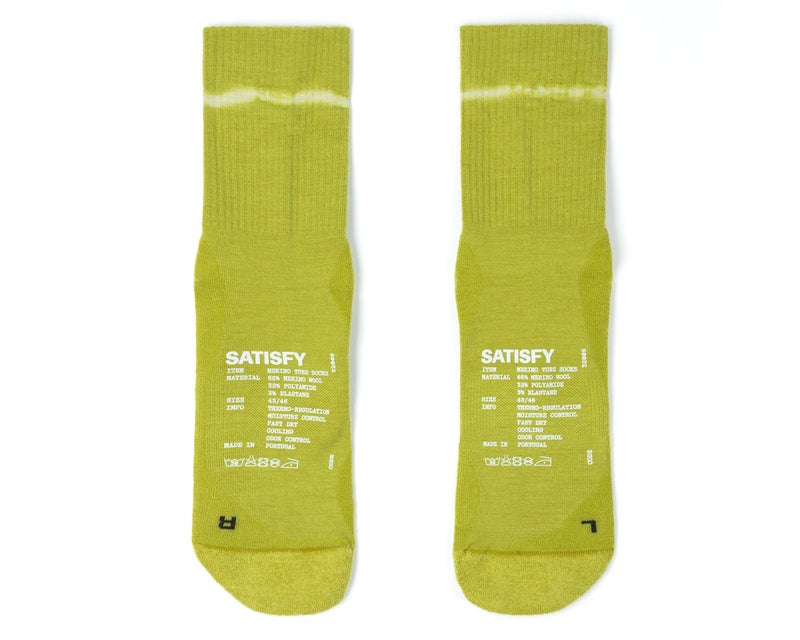 Satisfy Merino Nylon Tube Socks, tie-dye / grenoble green
