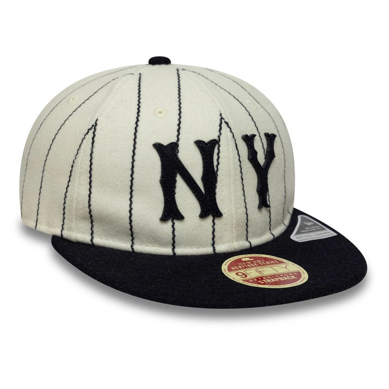 New Era Yankees Heritage Cooperstown Retro Crown 9FIFTY, white / navy pinstripe
