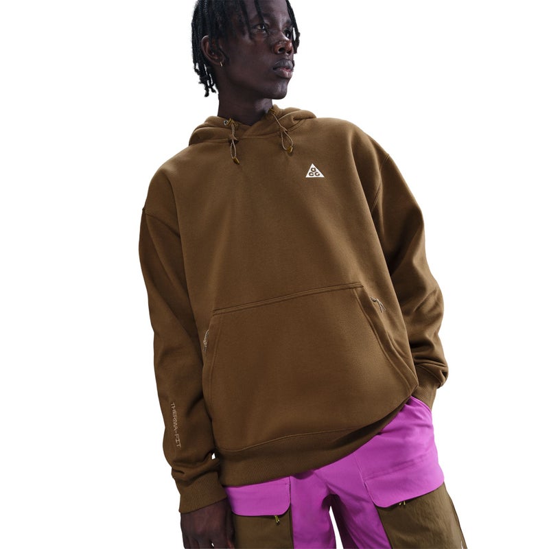 Nike ACG Tuff Fleece Pullover Hood, mosswood brown.