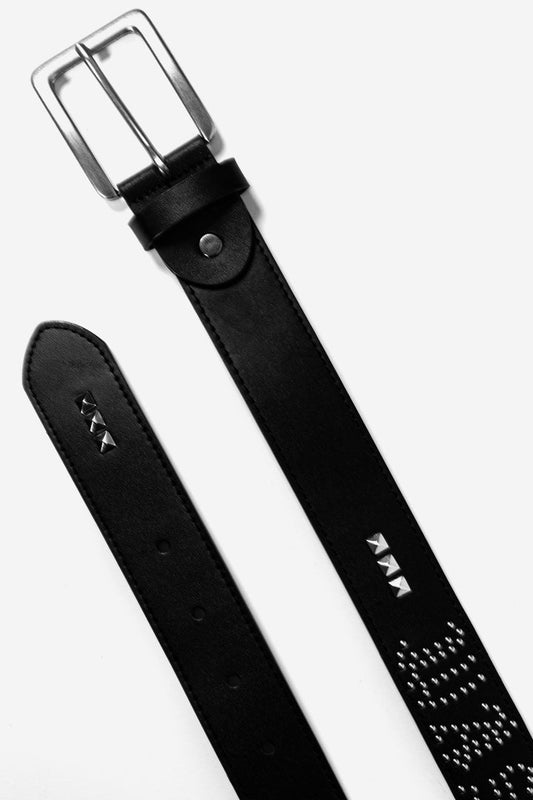 Wasted Paris Signature Leather Belt, black