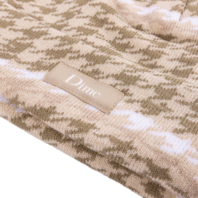 Dime Wave Tooth Cuff Beanie, tan