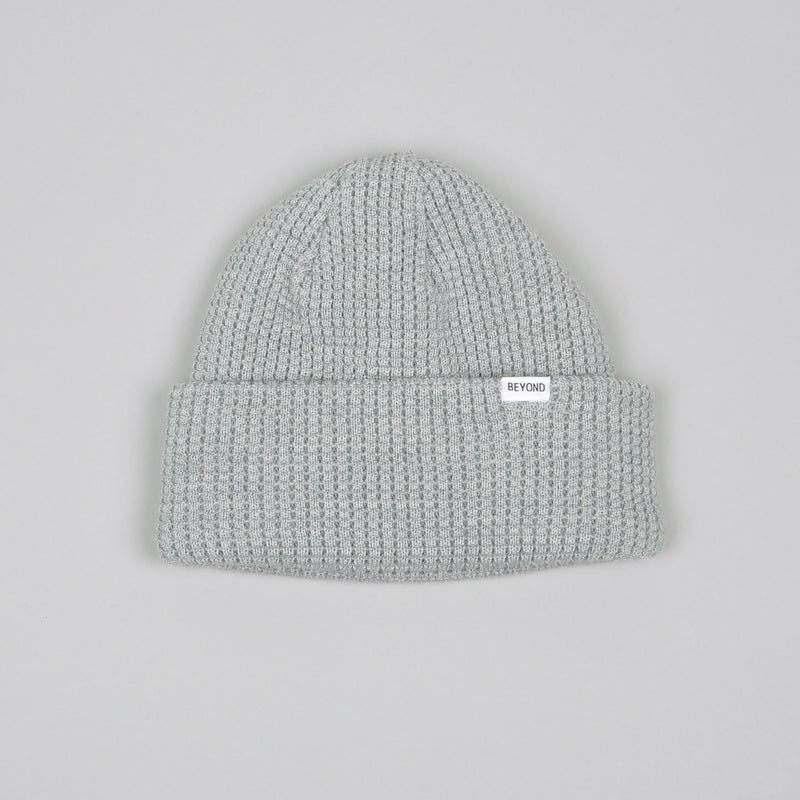 Beyond LOW Pattern Merino beanie, ash grey