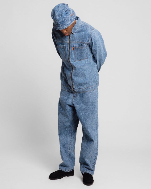 Butter Web Denim Overshirt, washed indigo