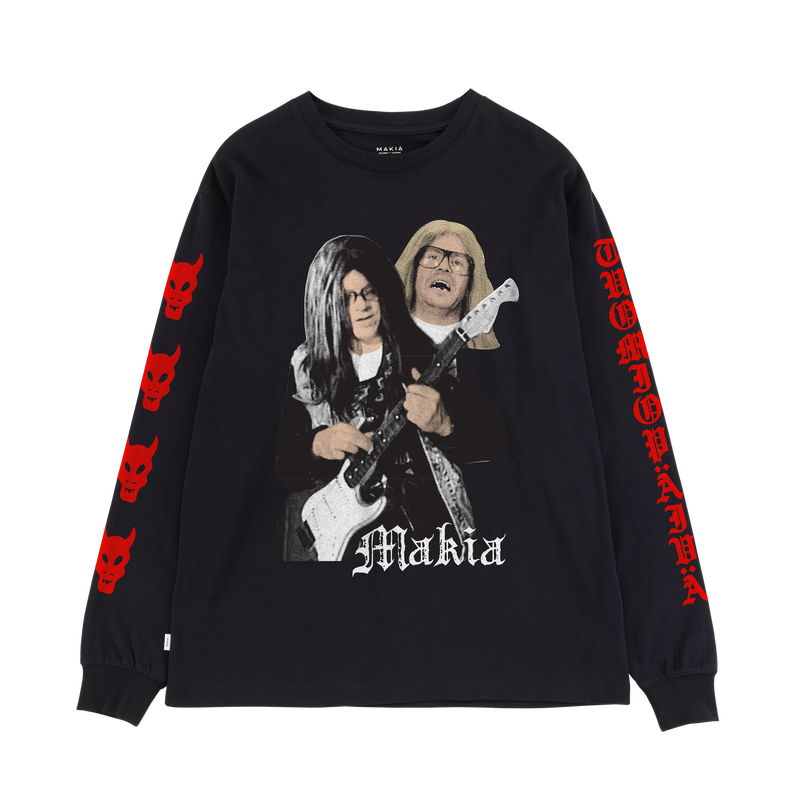 Makia x Kummeli Tuomionp&auml;iv&auml;  L/S Tee, black