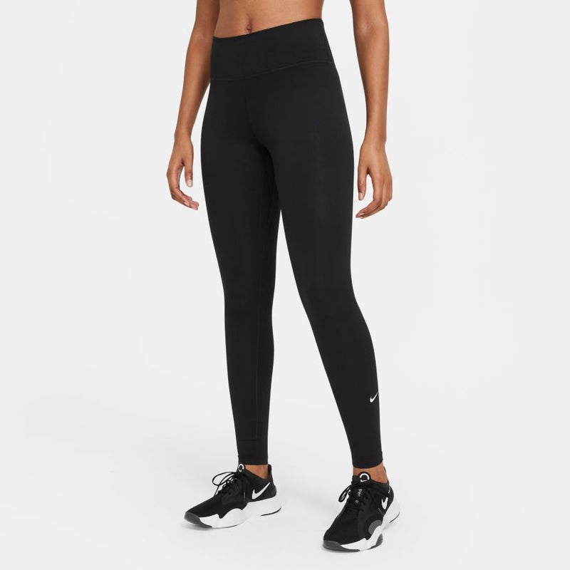 Nike WMNS Dri-Fit One Mid-Rise Leggings, black / white