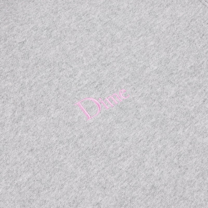 Dime Classic Small Logo Hood, grey heather / pink