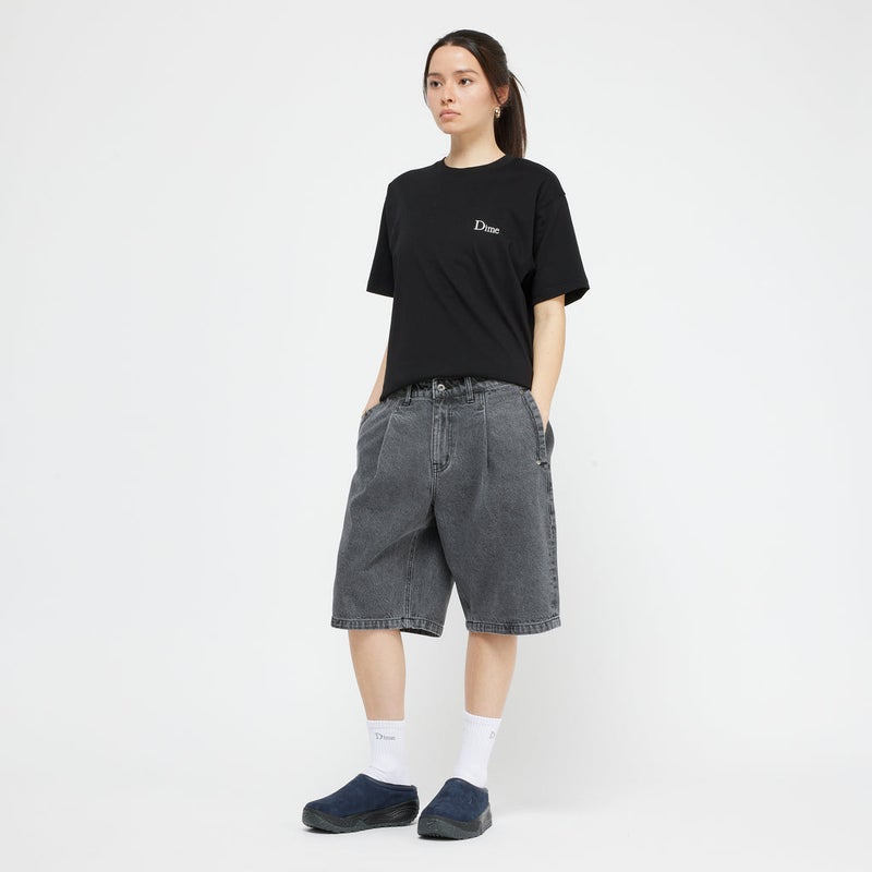 Dime Classic Small Logo Tee, black / white