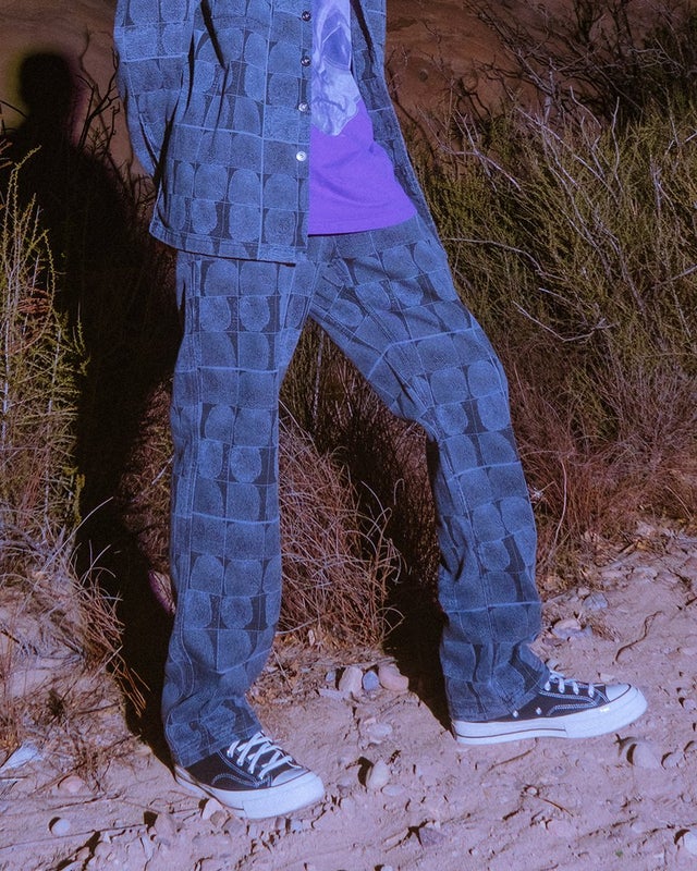 Pleasures Trace Denim Work Pant, black