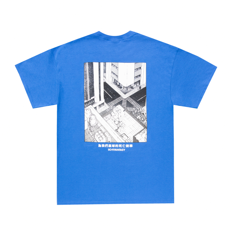 Sci-Fi Fantasy Dead Planet tee, royal