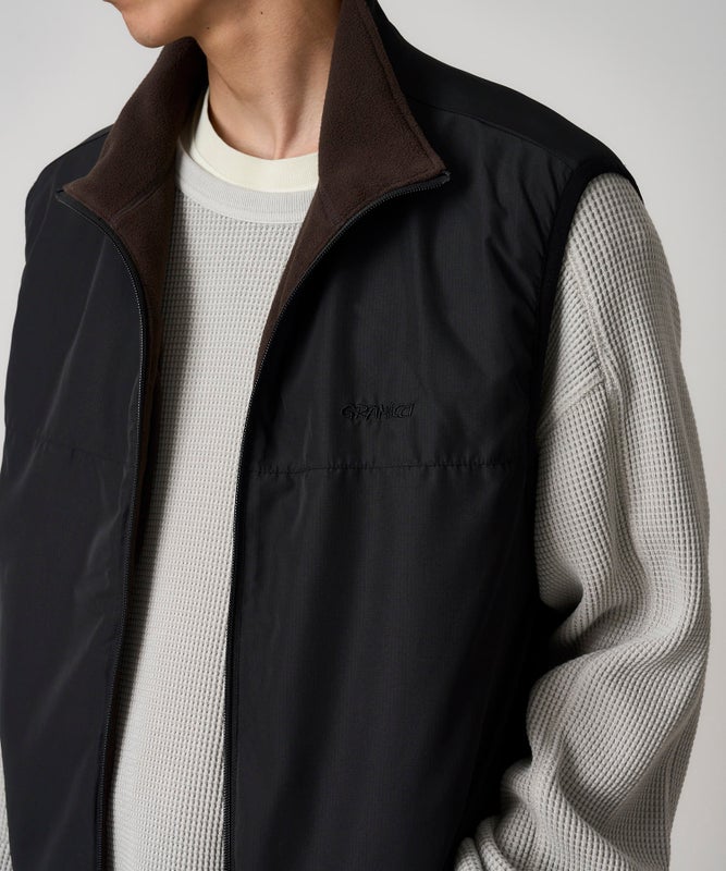 Gramicci Thermal Fleece Reverisble Vest, tobacco / black