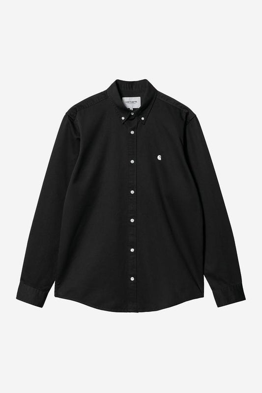 Carhartt L/S Madison shirt, black/wax.
