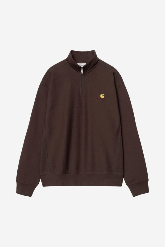 Carhartt Half Zip American Script Sweat, palisander