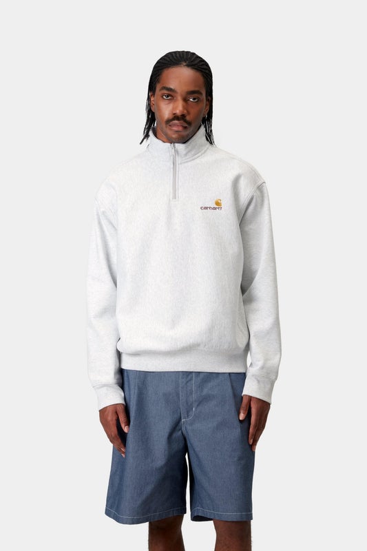 Carhartt Half Zip American Script Sweat, ash heather