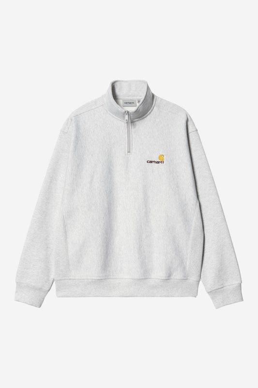 Carhartt Half Zip American Script Sweat, ash heather.