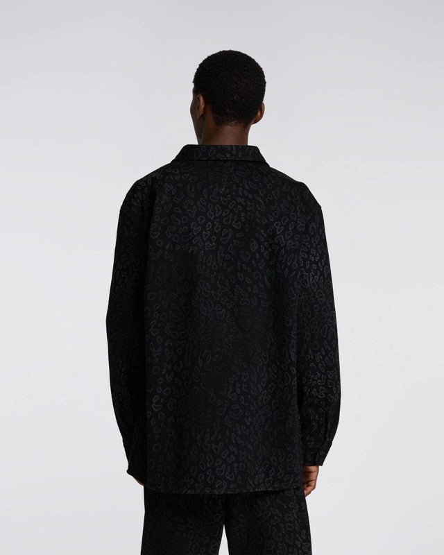 Edwin Rathan Shirt, black leopard