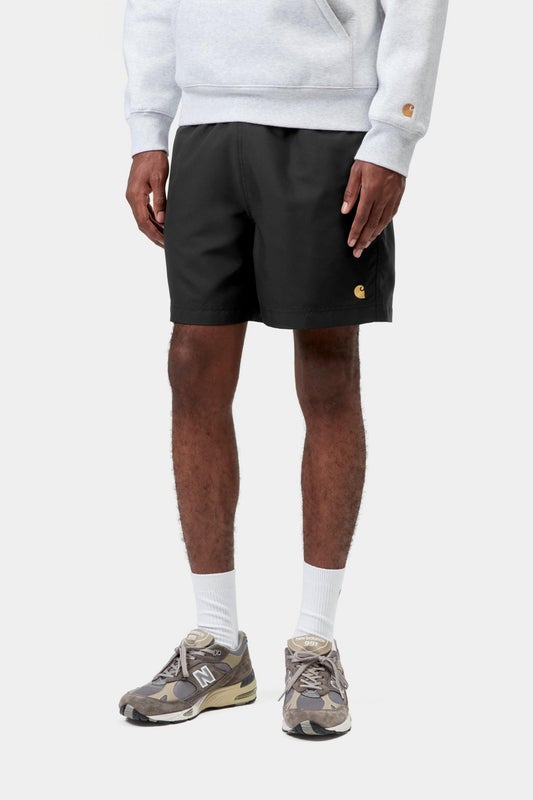 Carhartt Chase Swim Trunks, black / gold