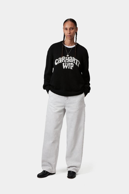 Carhartt Women's Pierce Straight Pant, black chalk wash