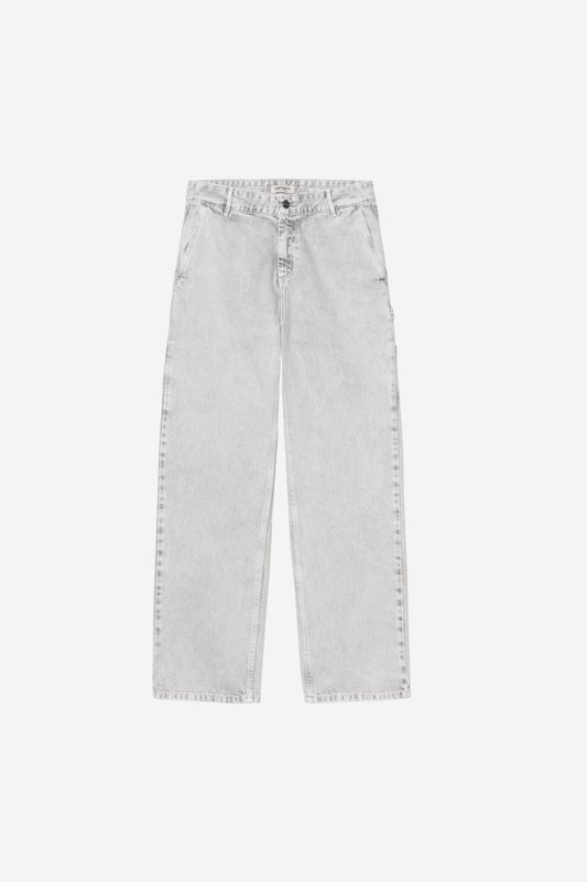 Carhartt Women's Pierce Straight Pant, black chalk wash