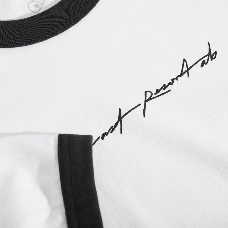 Last Resort Signature Ringer Tee, white / black